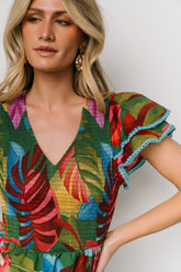 Marielle Smocked Midi Dress | Multi Print - Baltic Born